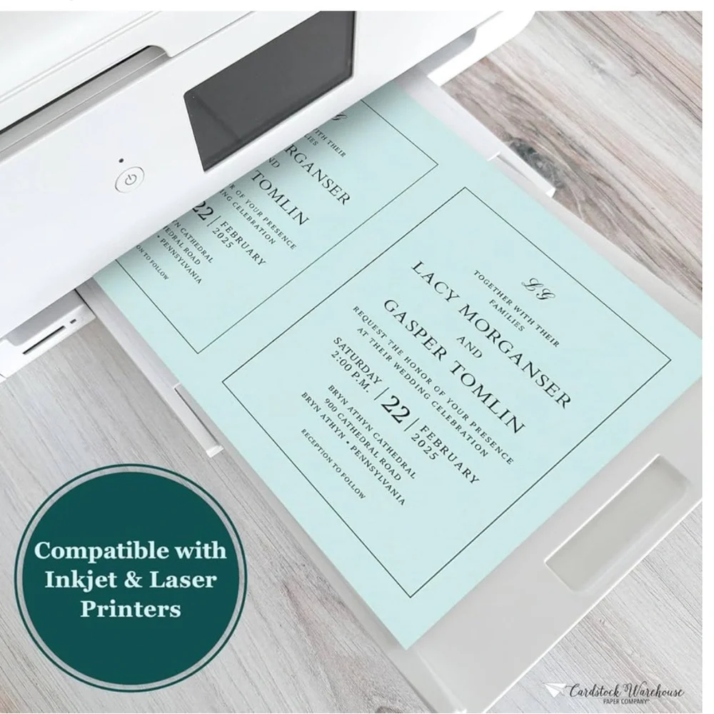 CARDSTOCK WAREHOUSE Pale Blue Thick Paper 10 Sheets 100 lb 8.5”x11”